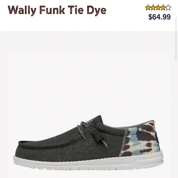 Hey Dude | Shoes | Wally Funk Tie Dye Grey 2 | Poshmark display picture 3